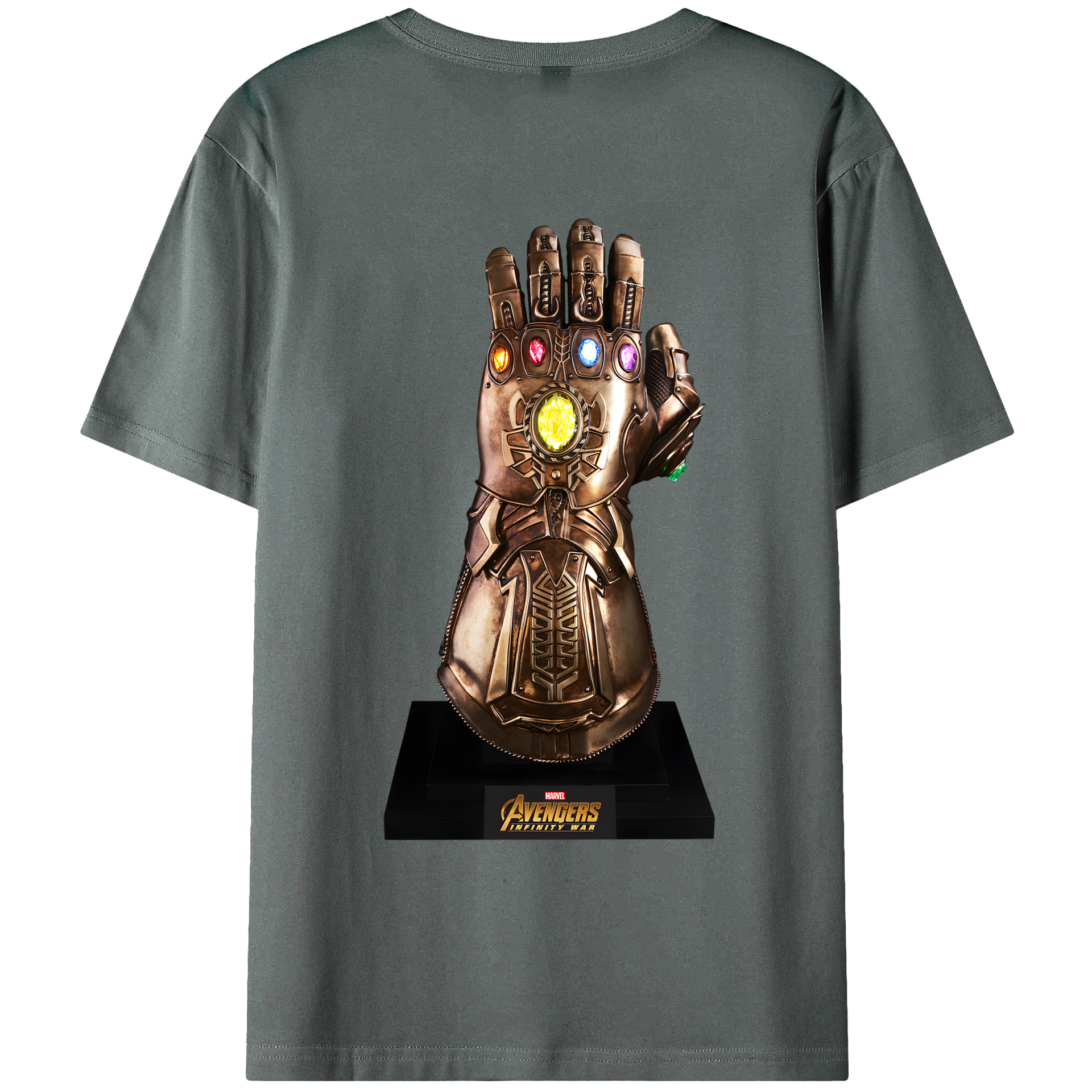 （画像用） アベンジャーズ The Avengers 綿100％ メンズ半袖Tシャツ（バックプリント） 通気性